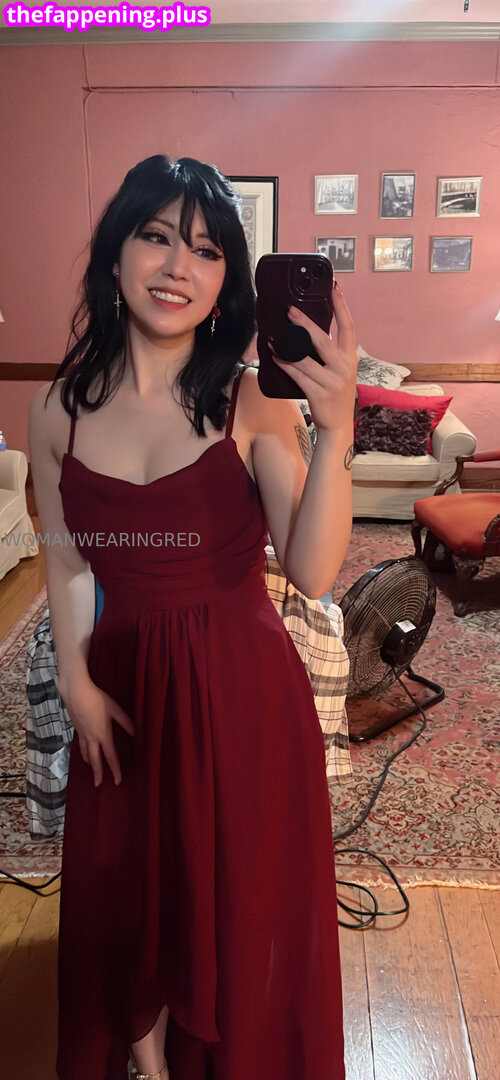 womanwearingred